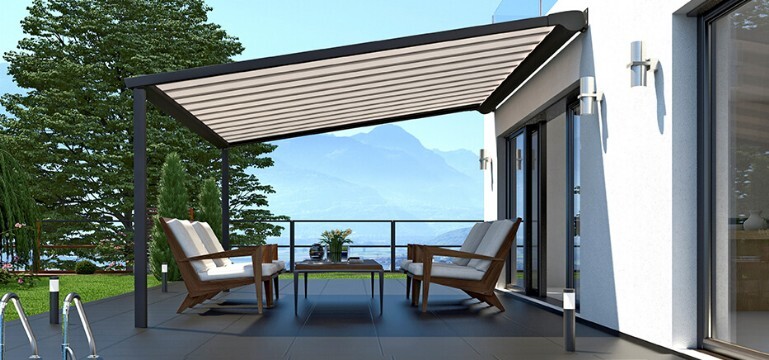 Terrace with awning