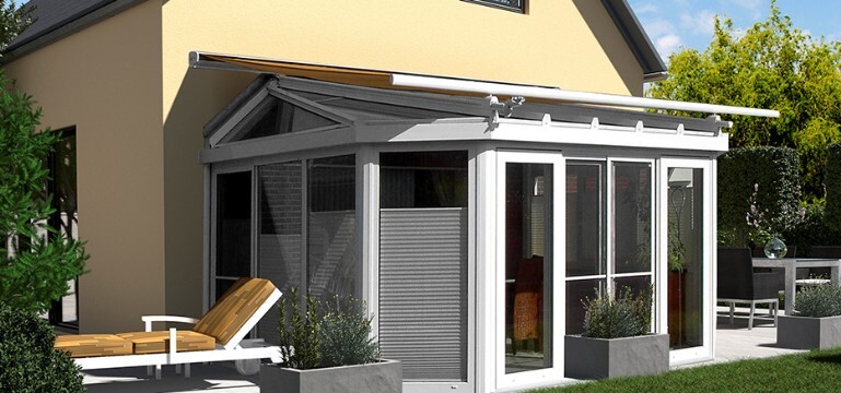 Conservatory with awning