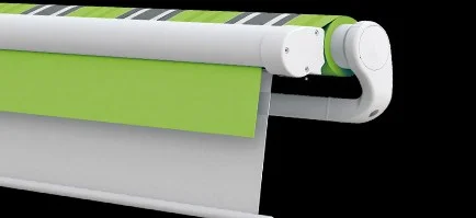 Green srtipe awning Green srtipe awning
