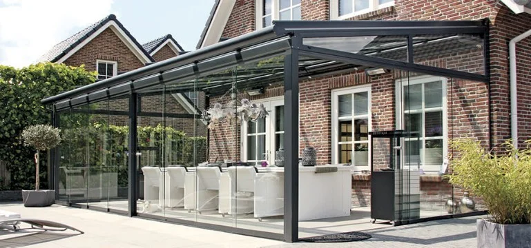 Glass enclosed terrace Glass enclosed terrace