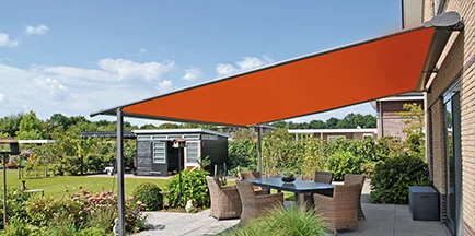 Orange awning