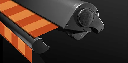 Orange stripe awning Orange stripe awning