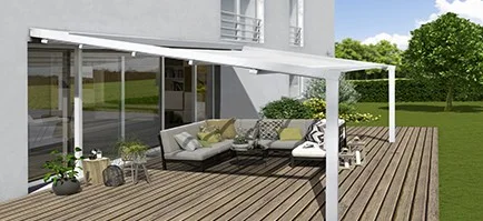 Pergola with awning Pergola with awning