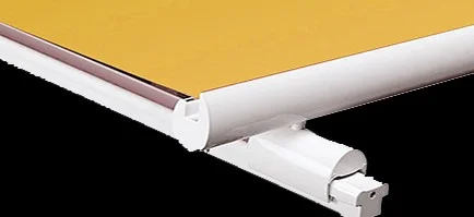 Yellow canvas awning Yellow canvas awning