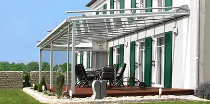 Glass covered pergola Glass covered pergola